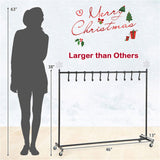 46" Christmas Stocking Holder Stand - 10 Removable Hooks6 Toppers, 300lbs Capacity, 4 Casters 35738703