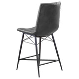 Grey Tufted Counter Height Stools B062P153526