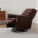 Global Home Swivel Glider Recliner with Manual Footrest In Brazil Cognac B339P333956