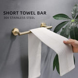 4-Pieces Brushed Nickel Gold Bathroom Accessories Set, Stainless Steel Bathroom Hardware Set, Bath W1932P156242