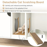 White Cat Litter Box Enclosure 72256933