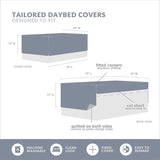 6 Piece Reversible Scalloped Edge Daybed Cover Set Blue Daybed B035P266681