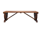 2-Person Rustic Garden Bench, Outdoor Wagon Wheel Porch Bench for Backyard Patio Garden, Brown 90362305