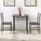 ZUN 3-Piece Kitchen Dining Room Table Set Grey Chair 07986803