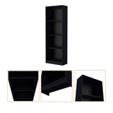 ZUN Zachary Black Tier Storage Shelves Bookcase B062P175148