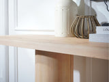 59in Modern Minimalist Wooden Console Table with Column Pedestal Design Elegant Decorative Accent W2729P270744