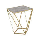 CREATIVE SIMPLE GLASS SIDE TABLE,GOLDWHITE COLOR N770P234478G