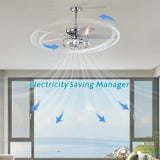 ZUN 52" Crystal Ceiling Fan with 5 Reversible Blades Light Kit and Remote Control, 3-Speed W1592P160446