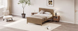 ZUN Wood Platform Bed Frame with Headboard, Mattress Foundation with Wood Slat Support, No Box Spring 71677590