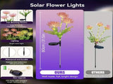 Yellow solar lantern with glowing flowers and stems, upgraded solar panels, solar lantern for 54647674