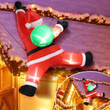 4.9 FT Lighted Christmas Inflatable Decoration, Inflatable Hanging Santa Claus with Gift Bag, Funny 29820993