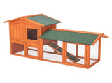 61" Wooden Chicken Coop Hen House Rabbit Wood Hutch Poultry Cage Habitat 34653471