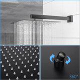 Shower System with Adjustable Slide Bar,10 Inch Wall Mounted Square Shower System with Rough-in W124382386