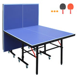 8ft Mid-Size Tennis Foldable & Portable Ping Pong Set for Indoor Games with Net, 2 29610371