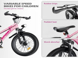 24 Inch Kids Mountain Bike for Boys & Girls Ages 7-12 7-Speed Gears, Dual Disc Brakes, Shock 97276571