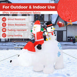 6ft Animated Inflatable Polar Bear - Head Shaking Design, 5 LED Lights, Multi-Color Christmas 37724994