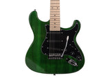 ST Stylish Electric Guitar with Black Pickguard Green 04945098