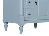 24 Inch Bathroom Vanity with Sink, Grey Blue Freestanding Bathroom Cabinet with Flip Drawer, 71370479