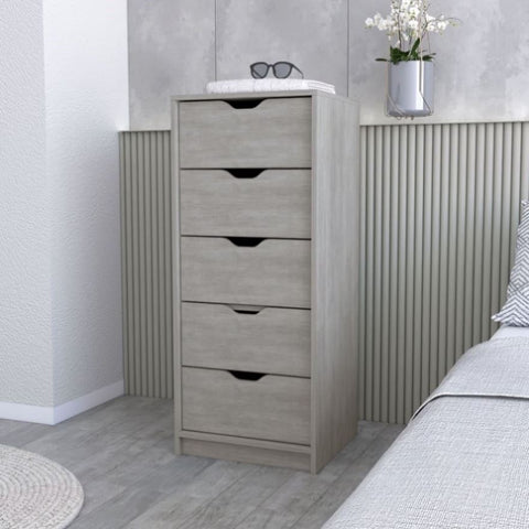 ZUN Dillon 5 Narrow Drawer Dresser, Tall Chest of Drawers B128P176102