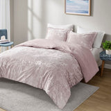 Full/Queen Crushed Velvet Sherpa Reversible Comforter Set B035129828
