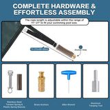 Swimming Pool Safety Cover, Fits 20x40ft Rectangular underground and Inground Swimming Pools, Triple W3459P326025