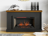 48 inch Fireplace with Mantel, Black and Whiskey Finish B108131560