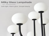 16-Light Glass Globe Sputnik Chandelier, 36.6 Mid-Century Modern Chandeliers Black Sputnik Light 37626966
