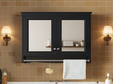 3-in-1 Bathroom Mirror Cabinet, 30 inch Wall Mounted Medicine Cabinet with Adjustable Shelves & Soft N710P405415B