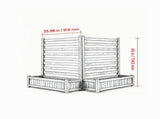 36x45 in Wooden Privacy Fence Screen, Cover with 2 Planters & Metal Stakes for Garden & Pool 09422983