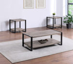 ZUN 1pc Contemporary Coffee Table with Storage Shelf Rustic Brown Finish Living Room Wooden Furniture B011P244355