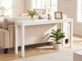 48" Solid Wood Leg Console Table, Narrow Farmhouse Entryway Table for Hallway & Sofa - White 27486499