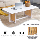 Chinese style white solid wood and imitation rattan coffee rectangular solid wood coffee low W1151128046