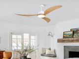 52" Ceiling Fan with Dimmable LED Light Remote Control,Quiet DC Motor 6 Speed Levels,Adjust Height W3775P359888