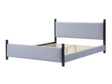 48-inch Striped Rubberwood Upholstered Bed,Queen N769P364057B
