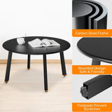 Patio Coffee Table, Metal Steel Outdoor Round Table, Weather Resistant Steel Side Table for 18230579