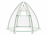 Hexagonal Mini Greenhouse with Zipper Door & Roll-Up Window, PE Cover Outdoor Plant House - White 14163863
