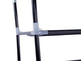 Simple Assembly 10 Tiers Non-woven Fabric Shoe Rack with Handle Black 09118924