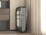Metal Folding Bed Frame with Foam Mattress of Pockets, Easy Storage and Movable with 4 Castors 48698586