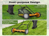 14 Inch Push Lawn Mower with Grass Catcher Bag -Orange 91718380