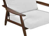 Modern Living Room 1pc Beige Accent Chair Solid Wood Brown Finish Wooden Furniture B011P287546