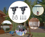 ZUN Heavy Duty Black Swing Hangers Screws Bolts Included Over 5000 lb Capacity Playground Porch Yoga W2181P192309