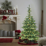 5ft Pre-Lit Christmas Tree with 200 Warm White LED Lights, 403 PEPVC Tips, Realistic Layered Look, 62334773