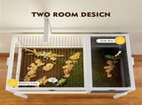 Reptile Habitat Tortoise House with Lamp Holder, Large Observation Window, Waterproof Tray, 64929180