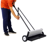 24'' Rolling Magnetic Pick-Up Sweeper, Heavy Duty Push-Type with Release, for Nails Needles Screws W46577094
