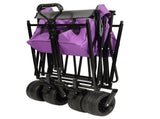 480Lbs Collapsible Wagon with Canopy,Wagon Stroller with 7" All-Terrain Wheels, Lightweight Foldable 47984277