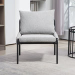 ZUN Modern Accent Lounge Chair with Braided Upholstery and Metal Frame, Comfortable Armchair for Living W2215P252346