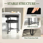 ZUN House Hold Bar Set of 2, Modern Bar Stool with Back, Black Metal Frames, Upholstered Bar W1588P194942