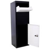 Package Delivery Box, 14'' x 11.3'' x 42'', Galvanized Steel Parcel Mailbox w/Code Lock & Mounting W46567683