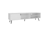 TV Stand, 1 Door, 3 Shelves, White B097P262375