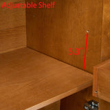 31.5" Liquor Cabinet with Wine Glass Holder & Wine Rack & Adjustable Shelf, Wine Cabinet, Kitchen W1801P195634